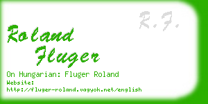 roland fluger business card